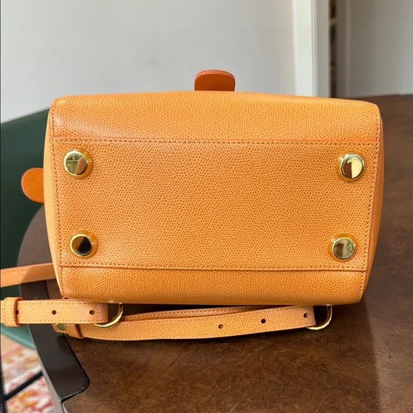 Orange pebbled leather Senreve Mini Maestra bag - Picture 6 of 12